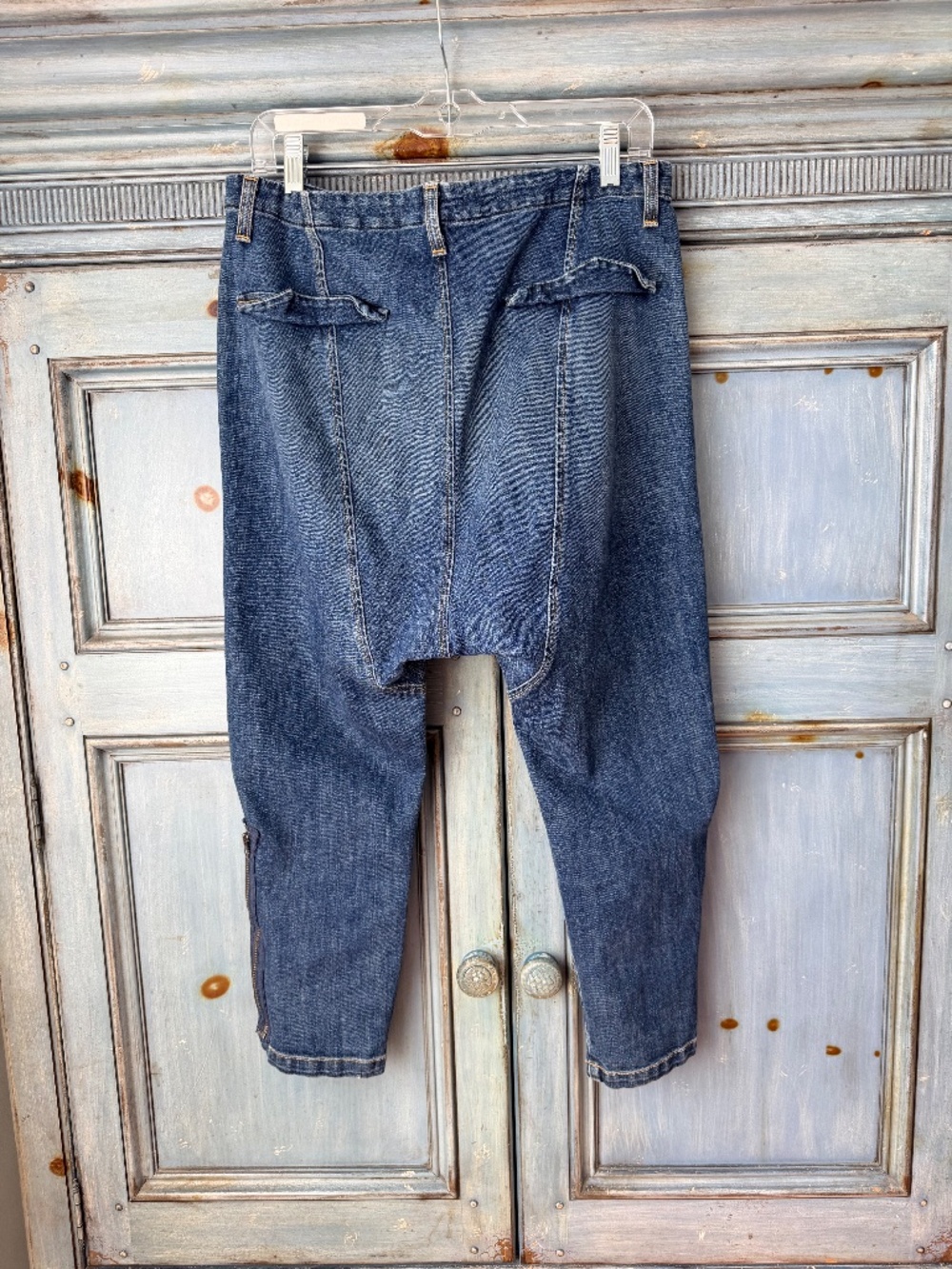 Nili Lotan 'Jackson' Dropped Crotch Denim Jeans In 'Walker' Wash Size 29 - Picture 8 of 11